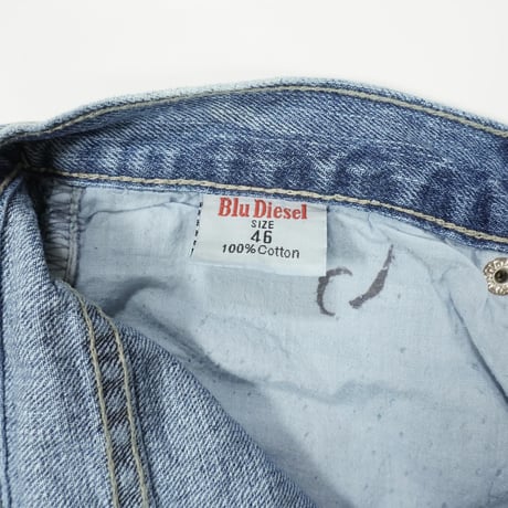 00s- Snake design Straight Denim Pants
