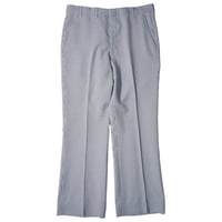 80s Check Pattern Poly Semi Flare Pants