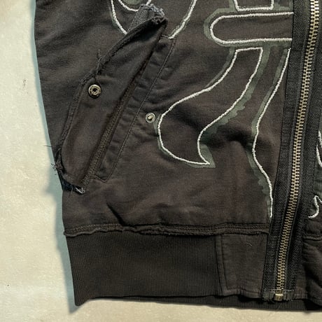 【ASIS】Y2K Embroidery Zip up Sweat Shirt