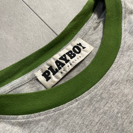 "PLAYBOY" Logo Ringer Long sleeve T-shirt