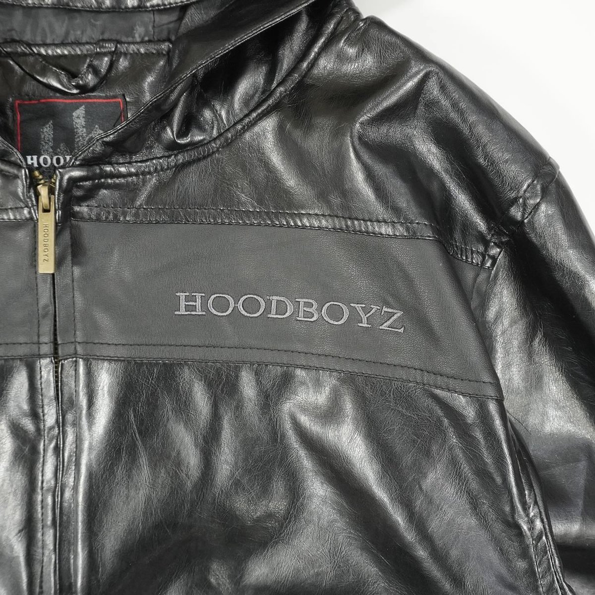 00s PU Leather Zip up Hoodie | TRiLLOGY