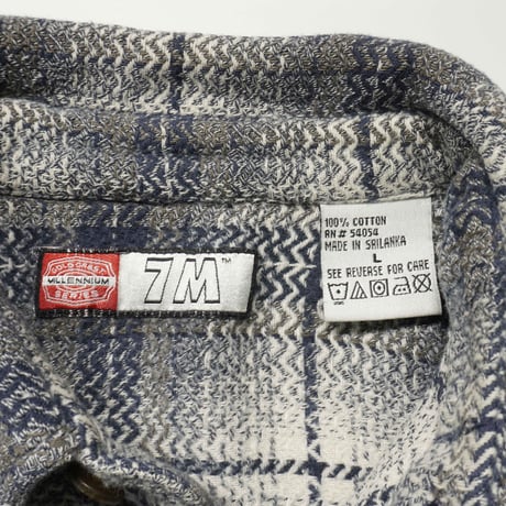 90s-00s Ombre check L/S shirt
