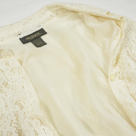 90s- Lace Mesh Design Shirt