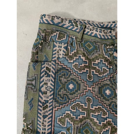 Euro gobelin fabric bell bottom