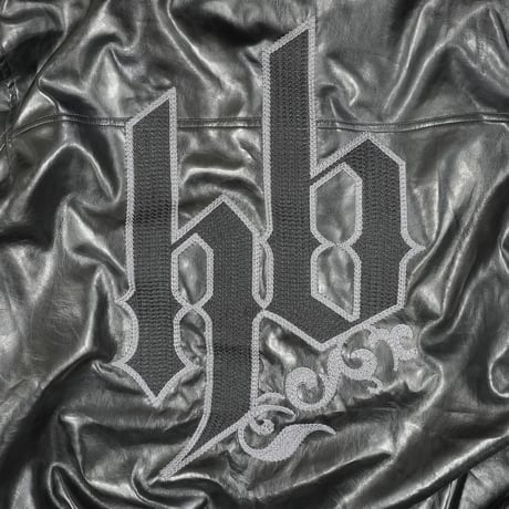 00s PU Leather Zip up Hoodie