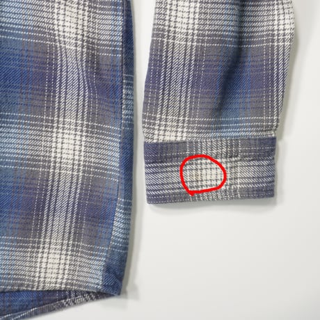 90s "BON HOMME" Ombre check cotton L/S shirt