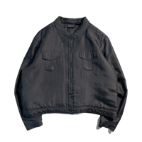 90s- Silk Padding Trucker Jacket