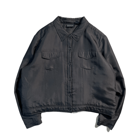 90s- Silk Padding Trucker Jacket