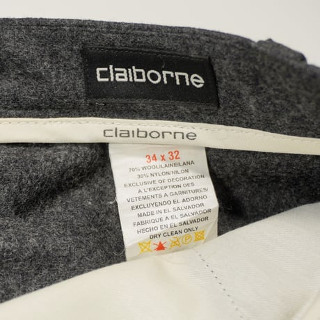 90s "claiborne" Wool Cargo Slacks
