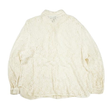 90s- Lace Mesh Design Shirt