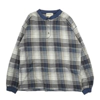 90s "Eddie Bauer" Check pattern Henry neck Cutsew