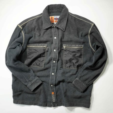 90s- Euro Heavy Cotton × Nylon L/S work shirt