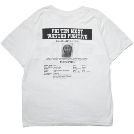 00s 「NO MORE TERORISM」T-shirt