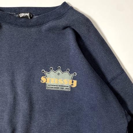 80s "STUSSY" Crown logo sweat shirt