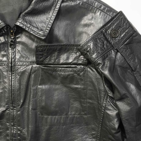 00S "BENETTON" Short Length Soft Leather Jacket