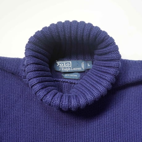 90s "Polo by Ralph Lauren" Cotton Knit Turtle neck Sweater