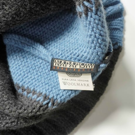 90s- "NAPAPIJRI" Half Zip Wool Knit Sweater
