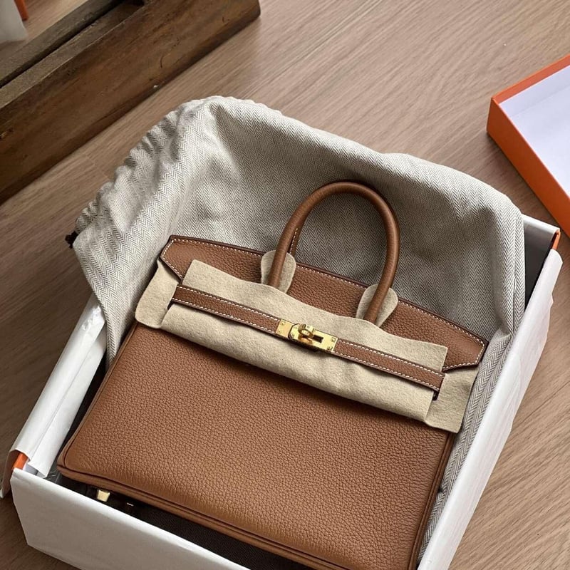 【極美品】【未使用に近い】HERMES エルメス　バーキン25 空箱 エルメス バーキン 25 ゴールド トゴ レディース バッグ 【未