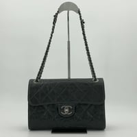 【中古】CHANELシャネル　クラシックシングルフラップ　ココマーク　チェーンショルダーバッグ　キャンパススキン＆キャンパス