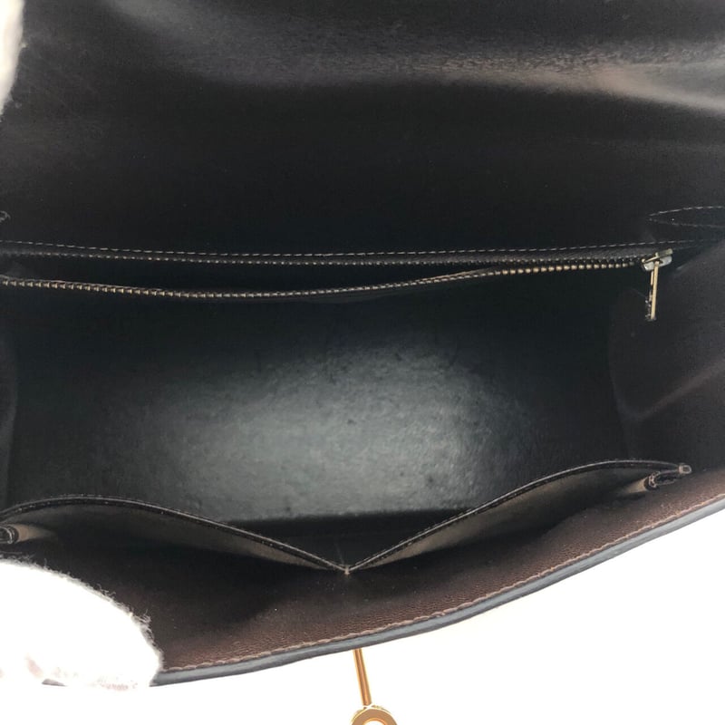 エルメス ケリー28(2) ボックスカーフ ノワール ゴールド金具 エルメス ケリー28(2) ボックスカーフ ノワール ゴールド金具