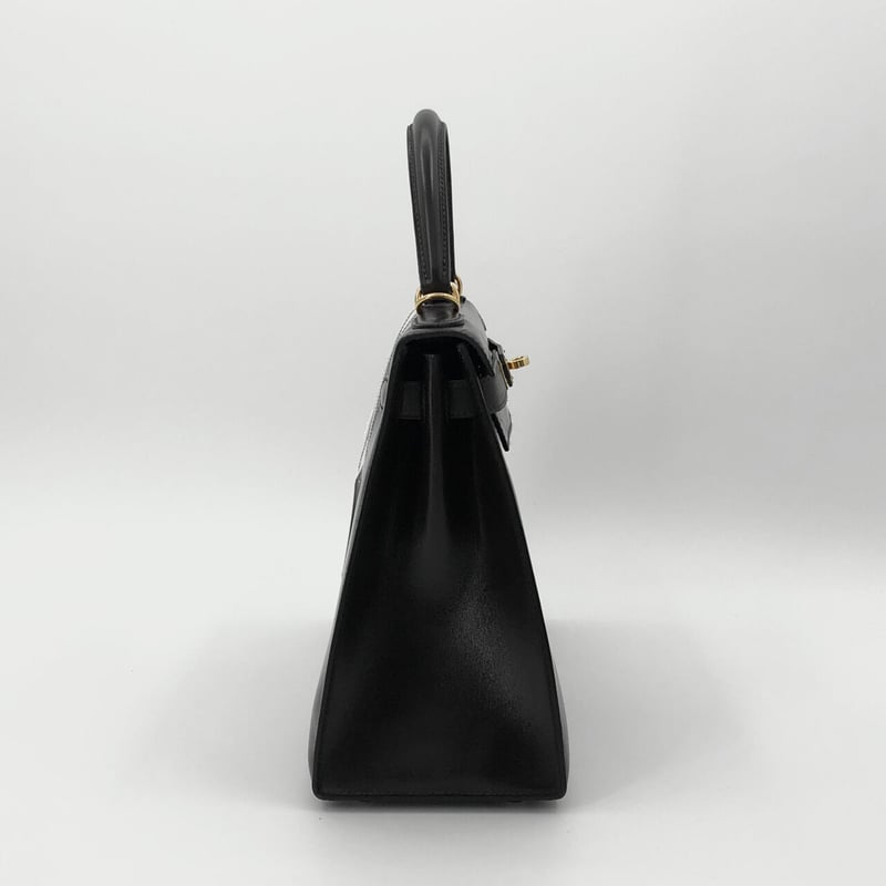 エルメス ケリー28(2) ボックスカーフ ノワール ゴールド金具 エルメス ケリー28(2) ボックスカーフ ノワール ゴールド金具
