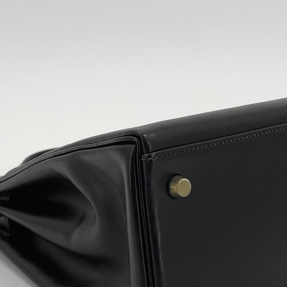 エルメス ケリー32 ボックスカーフ ノワール ゴールド金具 OO刻