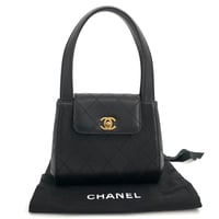 【中古】CHANELシャネル　ヴィンテージ　クラシックマトラッセ　ココマークトップハンドル　ハンドバッグ　フラップ