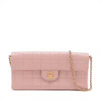 【中古】CHANELシャネル　ヴィンテージ　エナメル　クラシックチェーンショルダーバッグ　チョコバー　シングルフラップ