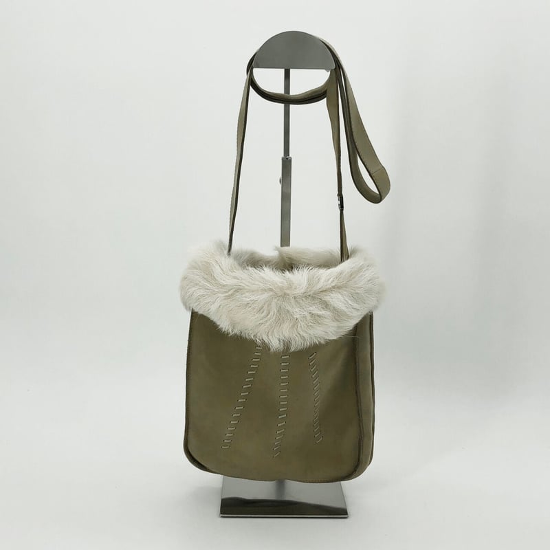 エルメス ヴィンテージショルダー スエード グレイ シルバ金具 無刻