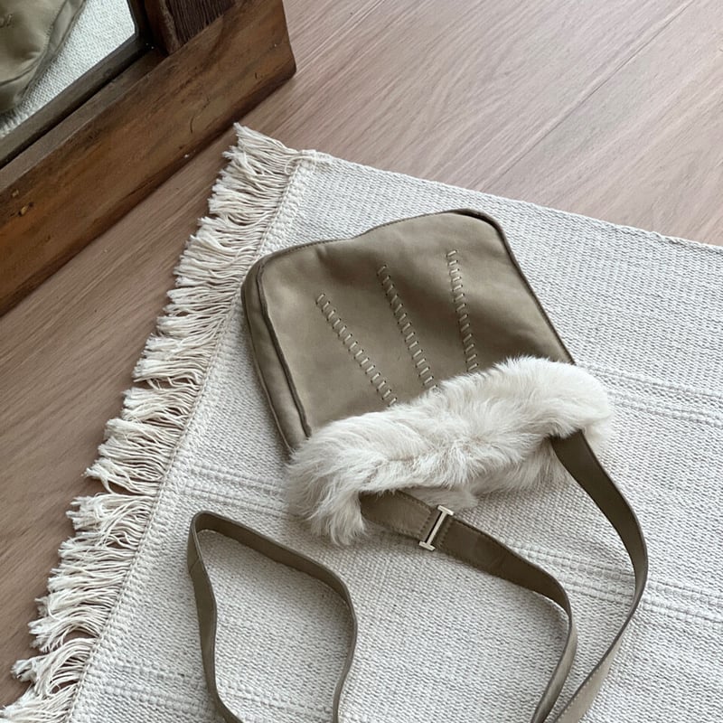 エルメス ヴィンテージショルダー スエード グレイ シルバ金具 無刻