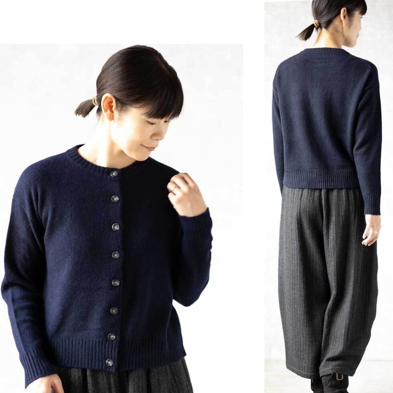 ヤク100％ラウンドネックボタンカーディガン』 | lagrimas-alpaca