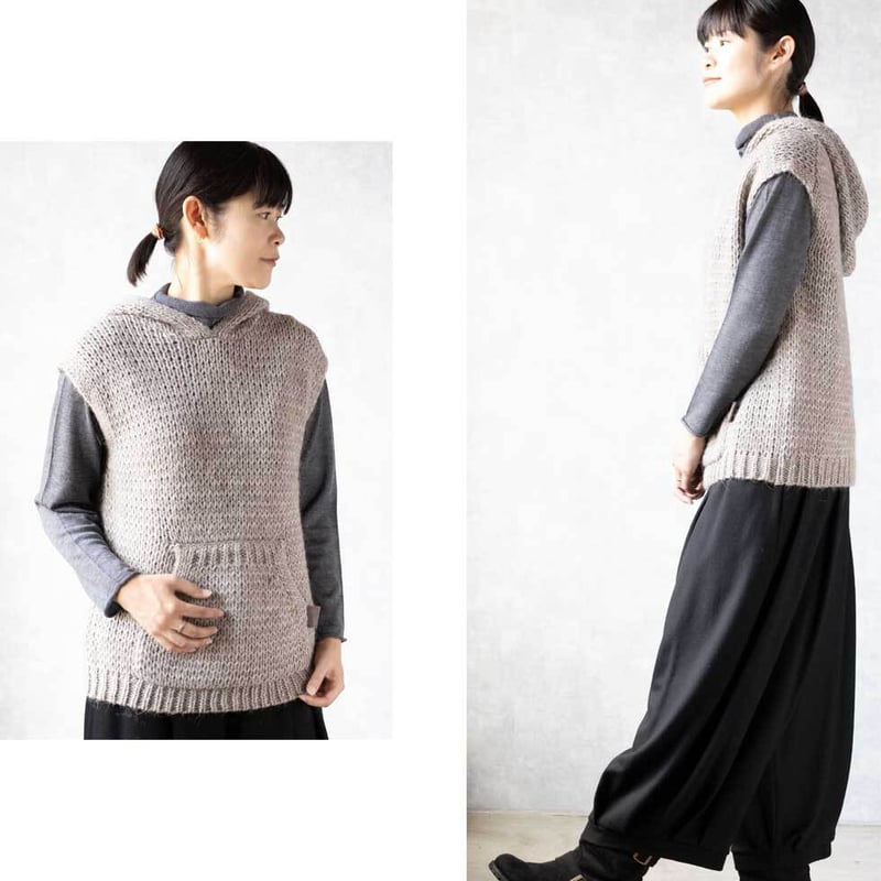 HYKE ハイク　アルパカベスト　ニットベスト　ウォーマー　グレー HYKE ハイク アルパカベスト ニットベスト ウォーマー グレー - メルカリ