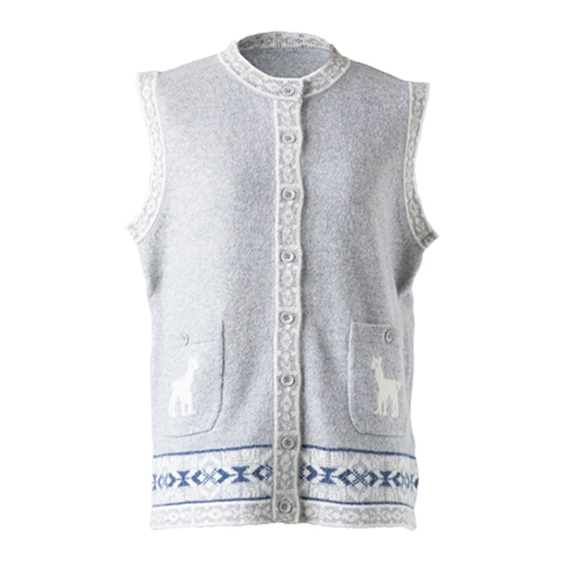 アルパカ混アルパカマークインターシャベスト 』 ミセスのベスト 大人