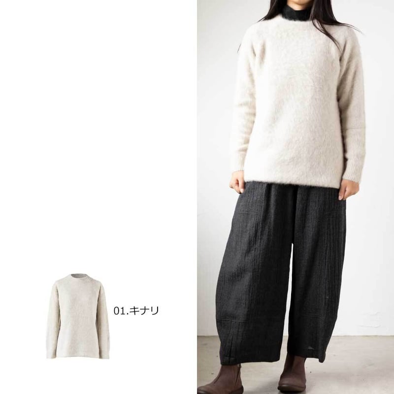 ブルーフォックス100％ラグランハイネックプルオーバー（セーター