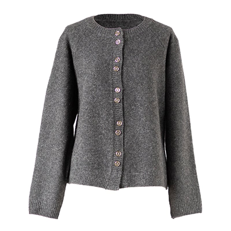 ヤク100％ラグランダブルボタンカーディガン 』 ミセスのカーディガン