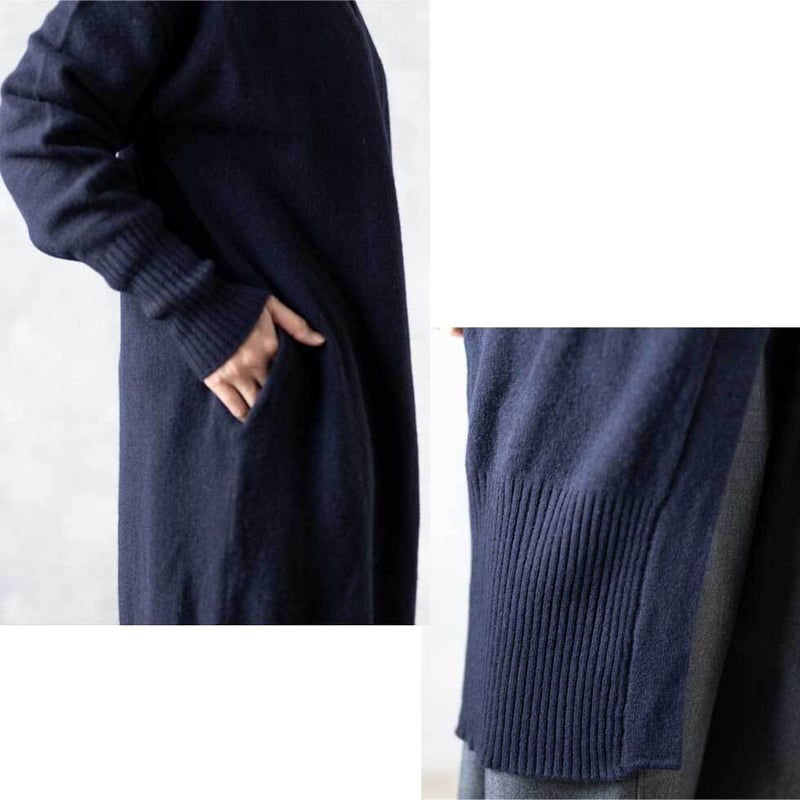 ヤク100％ロングトッパーカーディガン（コーディガン