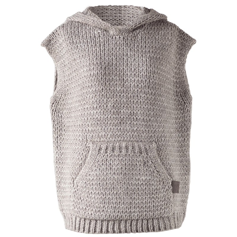 アルパカミックスフード付きニットベスト』 | lagrimas-alpaca