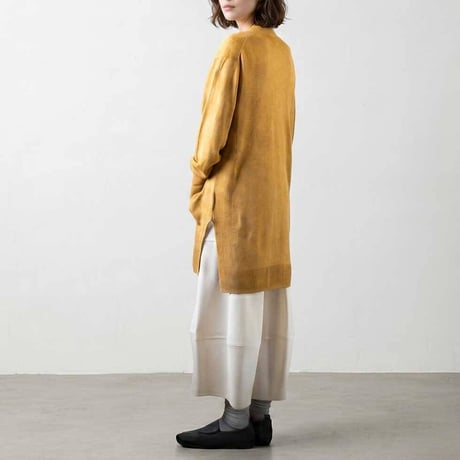 リネン（麻）100% ポケット付 長袖ロングトッパーカーディガン 夏 涼しい ゆったり 羽織り