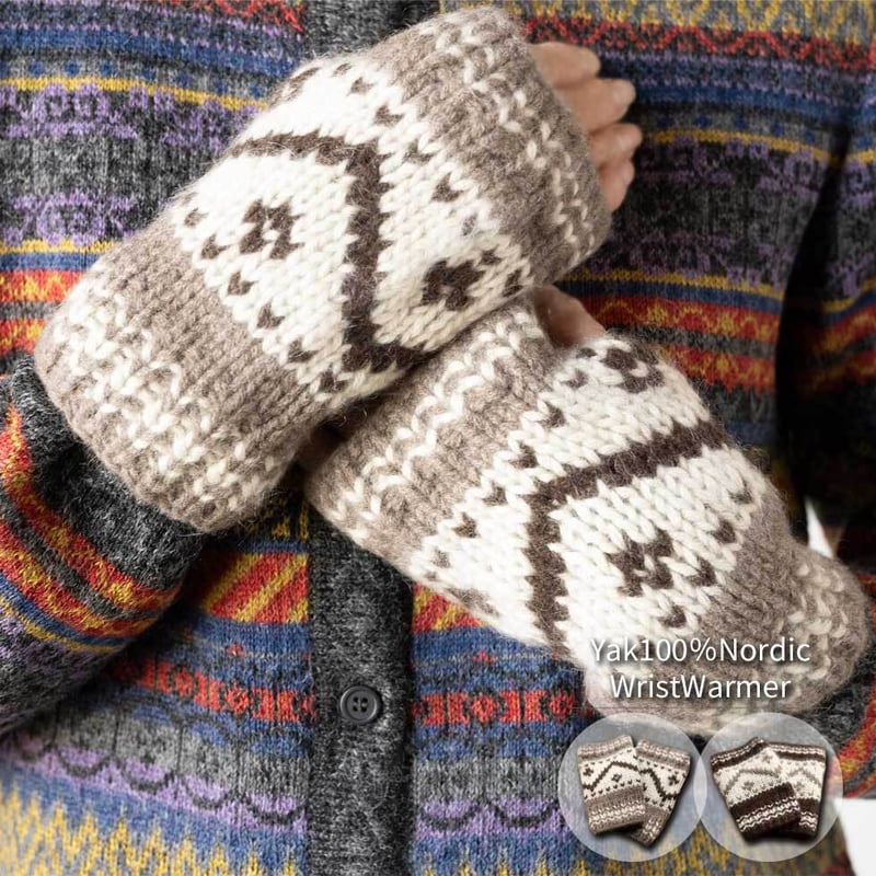 ヤク100％パール付きワンタッチマフラー 』 ミセスのヤクマフラー 大人