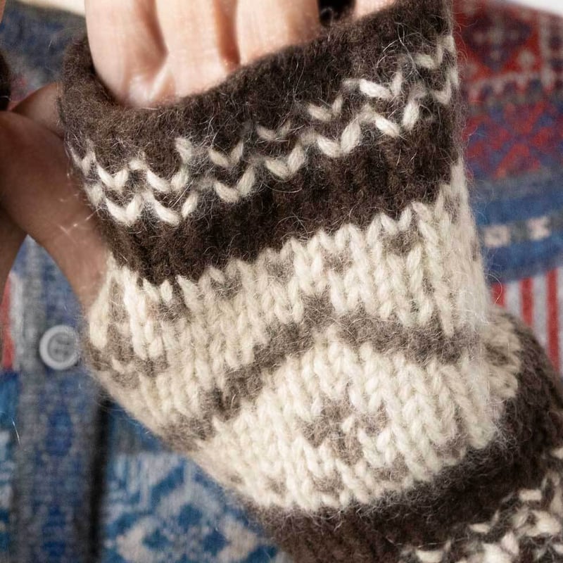 ヤク100％パール付きワンタッチマフラー 』 ミセスのヤクマフラー 大人