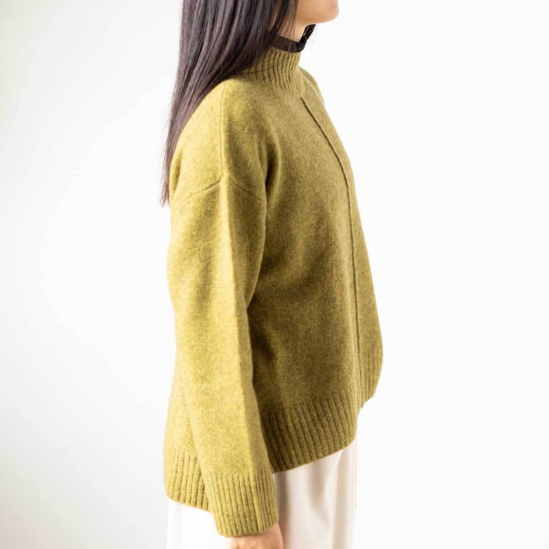 ヤク100％センターシームハイネックプルオーバー（セーター） 』「空に