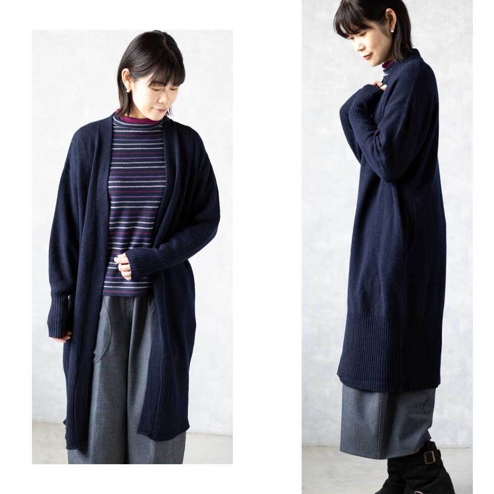 美品　ANAYI アルパカ　ロング　カーディガン　ニット　コーディガン ANAYI - 美品 ANAYI アルパカ ロング カーディガン ニット