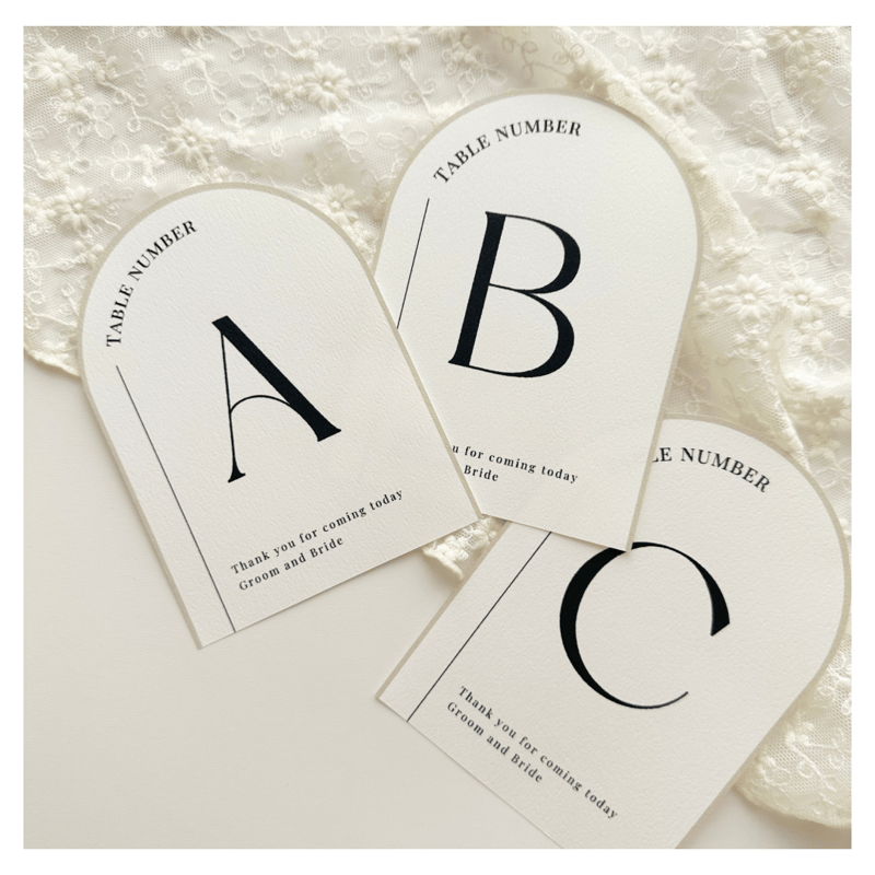 テーブルナンバー【アーチ型】 | tie wedding