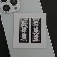千社札　闘球魂　和風柄　ラグビー　ステッカー／シール