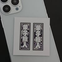 菓子職人　職業　千社札　和風柄　ステッカー／シール