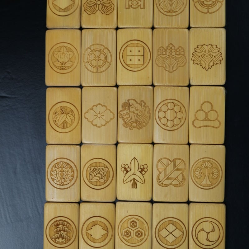 家紋ストラップ 竹ストラップ 組紐付き 51～75 送料出品者負担