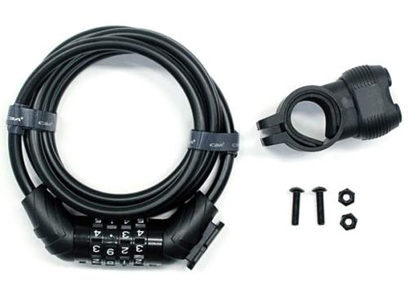 ブラケットダイヤルワイヤー錠 ロングワイヤー鍵 1800㎜ あさひ自転車