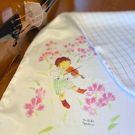 《受注生産》えがしらみちこさんのイラスト入り♪ヴァイオリン保護カバー（保護袋・インナーカバー）