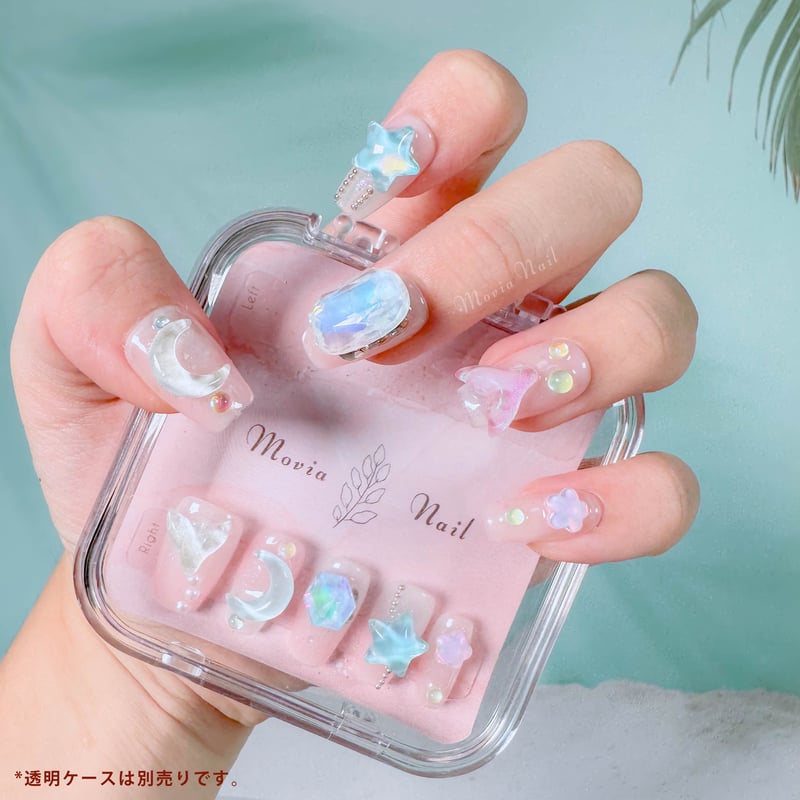 ピンク53X♡韓国量産型マーメイド人魚貝殻ぷっくりニュアンス海夏  