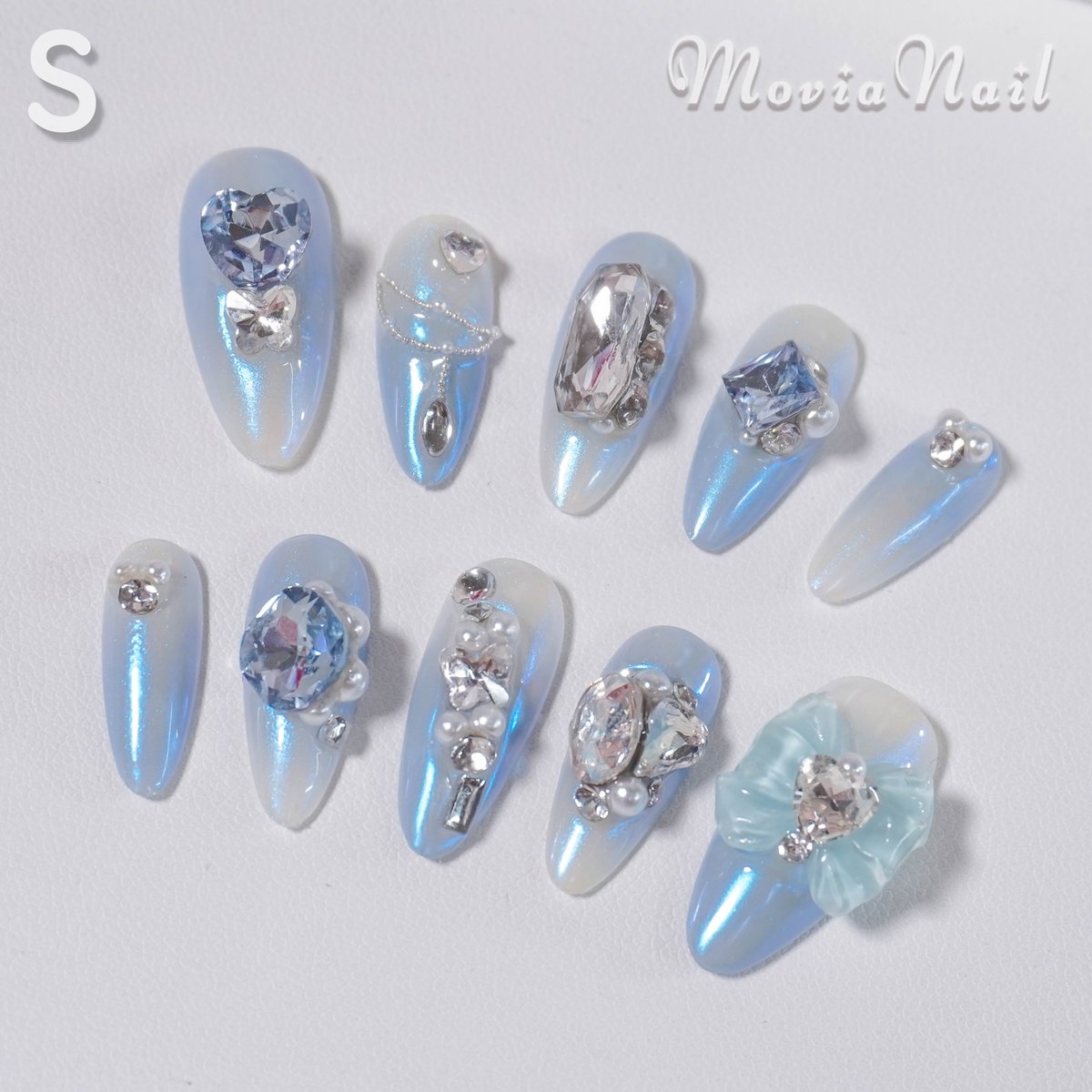 青54S⋈55S⋈56M⋈量産型地雷ワンホン韓国ゴテゴテサブカル水色